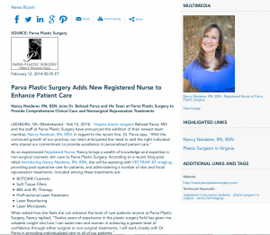 virginia plastic surgeon, registered nurse, vectra 3d imaging