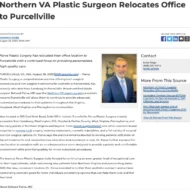 Parva Plastic Surgery in Northern VA moves to a new office location in Purcellville.